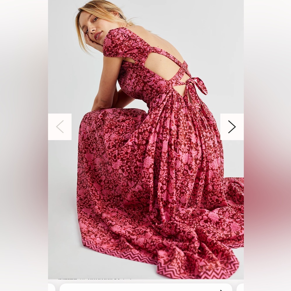 Free People Ultraviolet Dress in Raspberry Combo